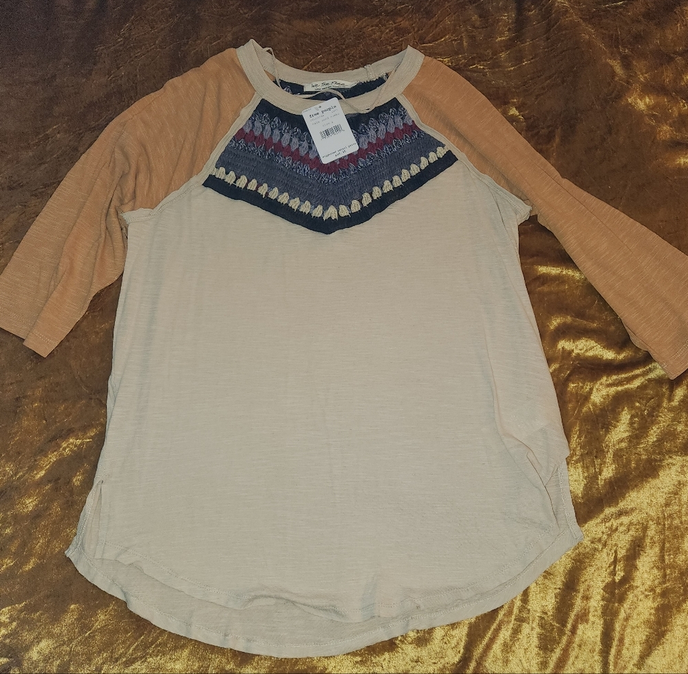 New Free People Spring Bound Baseball Tee - Picture 16 of 16